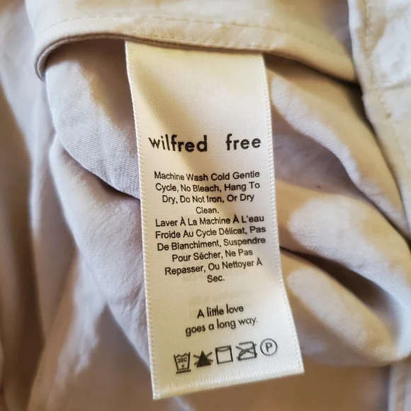 BNWT WILFRED FREE | Beige Midi V-Neck Spaghetti Strap Slip Dress (Size XXS) - Picture 7 of 10